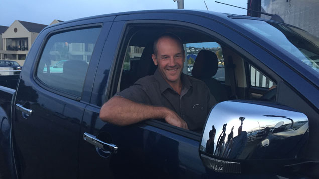 Dean Young was refused his prize of an Isuzu ute after being told he failed a lie detector test (Annette Hilton) 