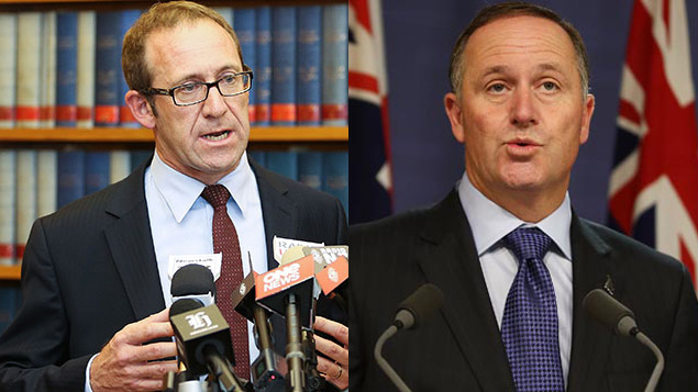 Labour leader Andrew Little and Prime Minister John Key. Photo / Getty.