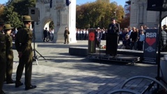 Christchurch's Bridge of Remembrance has reopened just in time for Anzac Day. Photo / Charlotte Lewis-West