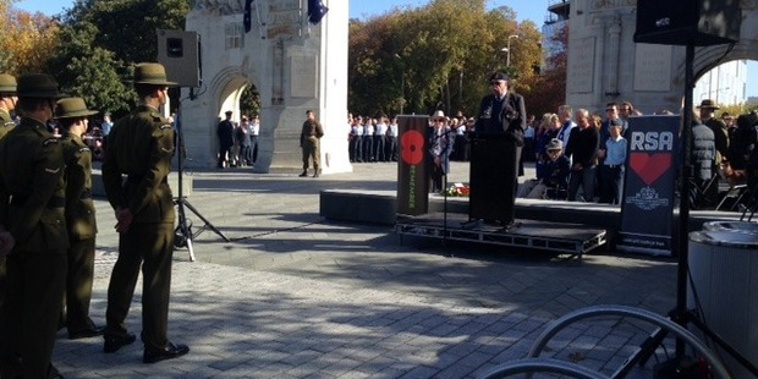 Christchurch's Bridge of Remembrance has reopened just in time for Anzac Day. Photo / Charlotte Lewis-West