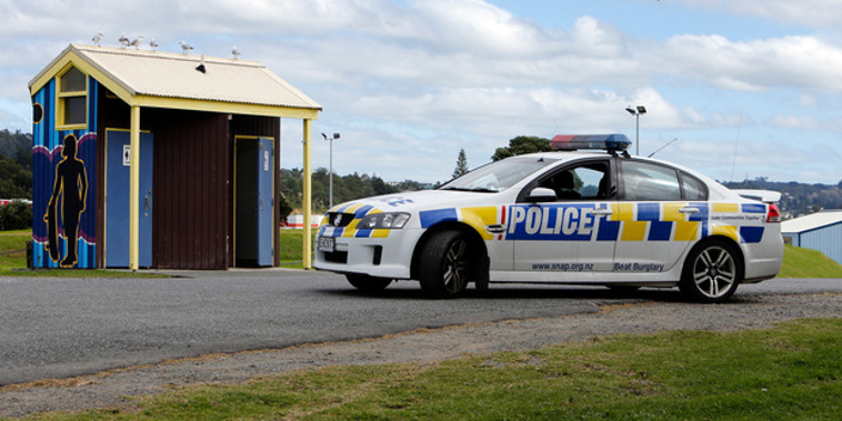 Police attend a call-out on Riverside Drive. Photo / John Stone