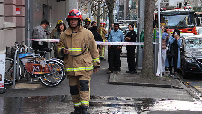 A fireman working at an incident in Central Auckland (Alex Braae)
