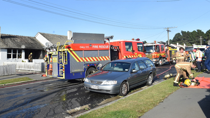 The scene of the Dunedin house fire (Supplied)