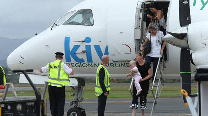 Kiwi Regional Airlines flying into Tauranga earlier this year. Photo / File.