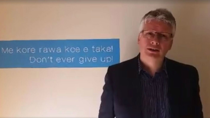 New Plymouth Mayor Andrew Judd thanks supporters in a Facebook video (Photo / Facebook)