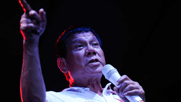 Philippines presidential candidate Rodrigo Dutente (Getty Images).