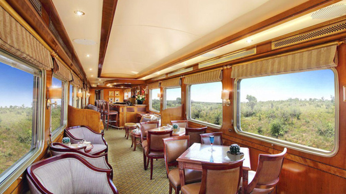 The luxurious interior of South Africa's Blue Train (Supplied)