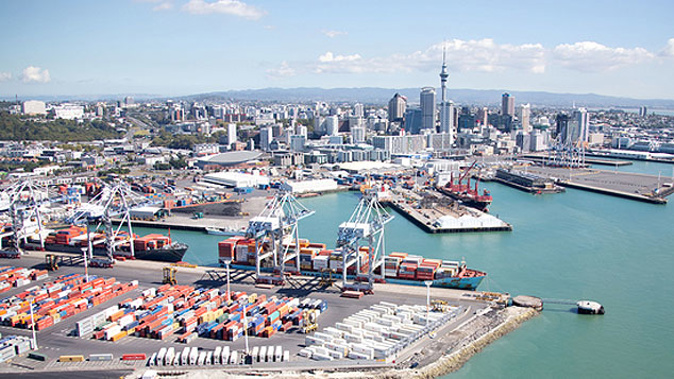 An aerial view of the Ports of Auckland (NZME)