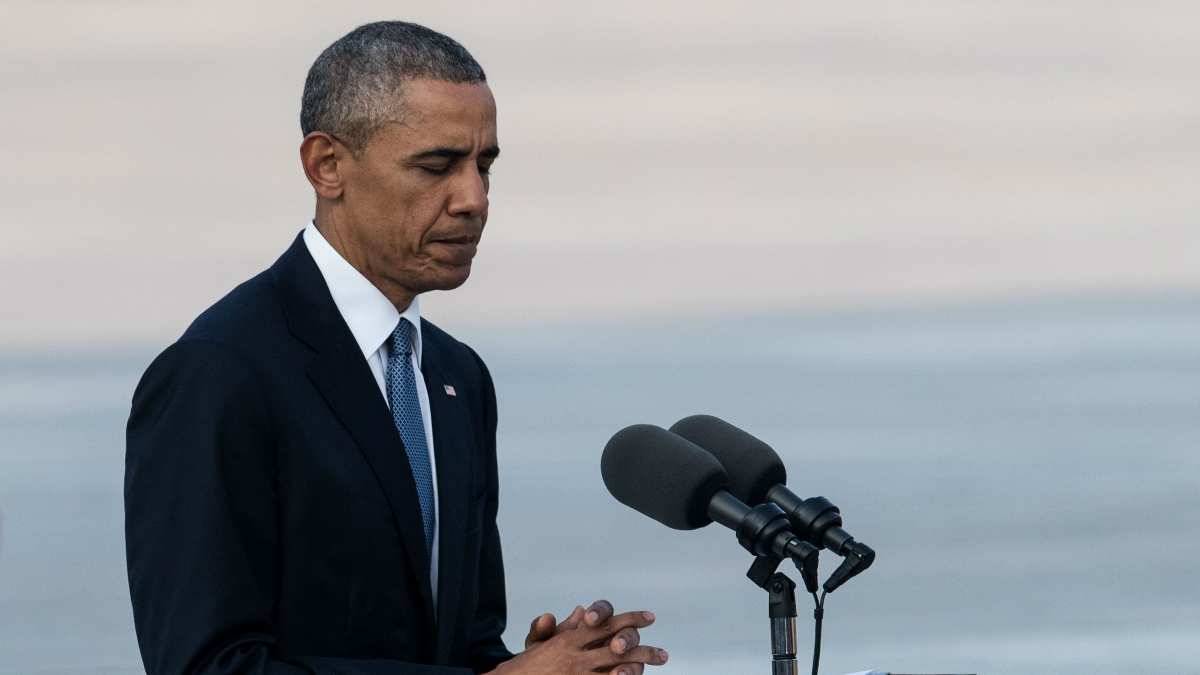US President Barack Obama delivers a speech at the Hiroshima Peace Memorial park cenotaph in Hiroshima (Photo / Getty Images)