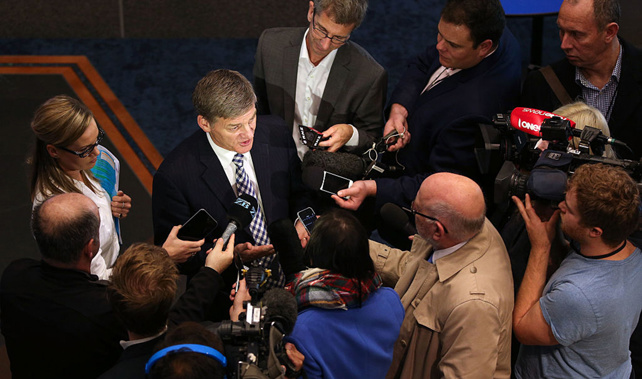 Bill English gives a press conference (Getty Images) 