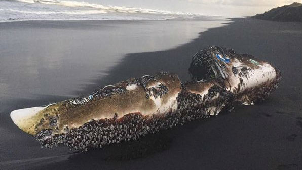 The kayak was abandoned during an expedition on the Tasman Sea 18 months ago. Photo / Facebook