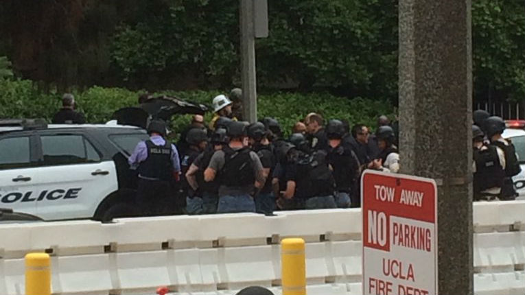 The University of California campus has been put in lockdown following reports of a possible shooter. Photo / Twitter