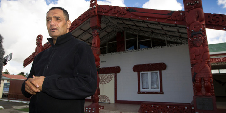 Te Puea Marae chairman Hurimoana Dennis fronts media on the current housing crisis and how they haven taken in more than 50 people at the marae. Photo / Nick Reed