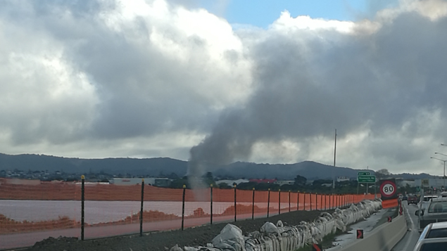 The scene of the fire in Te Atatu (Supplied)