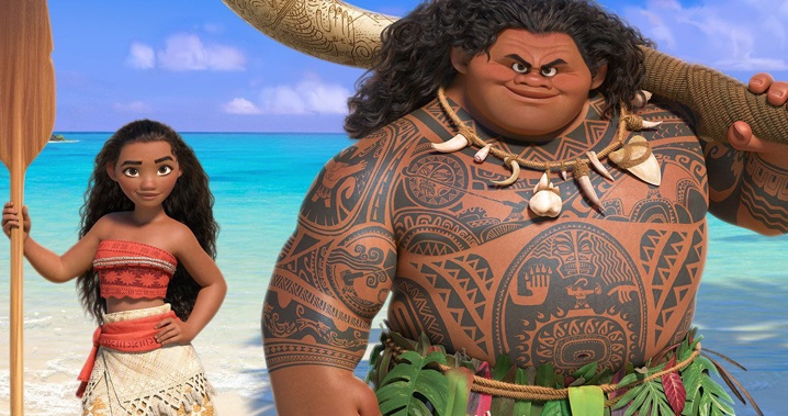 Moana and Maui, the stars of Disney's upcoming movie. 
