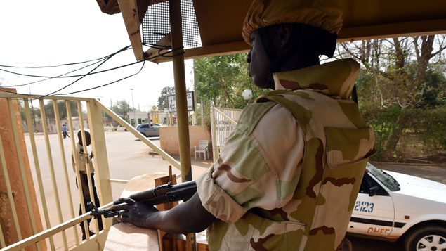 Nigerian soldier on guard (Getty Images).