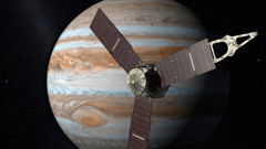 NASA renderings of the Juno spacecraft near Jupiter. Photo / AP / NZ Herald