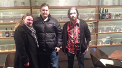 Ngarie and Jeremy Mansfield with The Malt House owner Colin Mallon (Dan Dalgety).