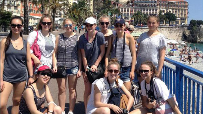 The Rangi Ruru students in Nice on 13 July 2016 (Rangiruru / Instagram)