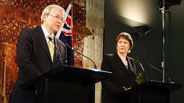 Helen Clark and Kevin Rudd, when they were Prime Ministers of their respective nations (Getty Images)