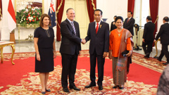 John Key with Indonesian President Joko Widodo (Issac Davison).