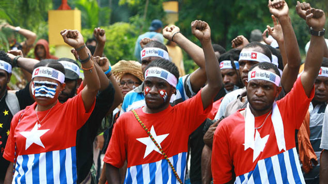 West Papuan students demonstrating for an independent state outside of Indonesian control in December 2013 (Getty Images)