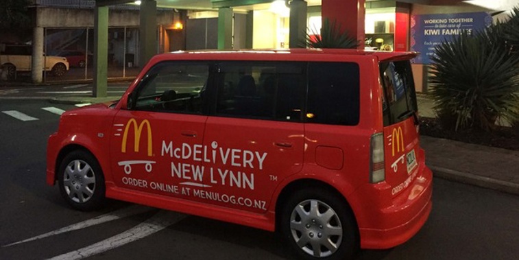 McDonalds is trialling a delivery service at its New Lynn and Glenfield restaurants in Auckland. Photo / Supplied.
