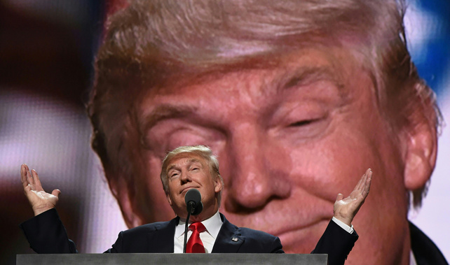 Republican presidential candidate Donald Trump art the convention (Getty Images)