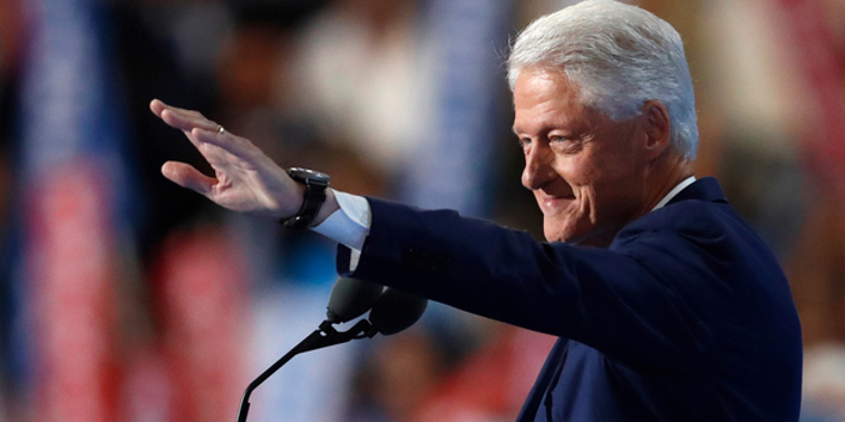 Bill Clinton speaking at the Democratic Convention (Photo / NZ Herald)