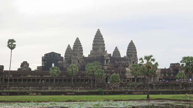 Dawn breaking over Angkor Wat in Cambodia (Supplied)