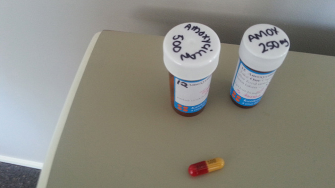 The antibiotics prescribed to the Katikati College student (Supplied).