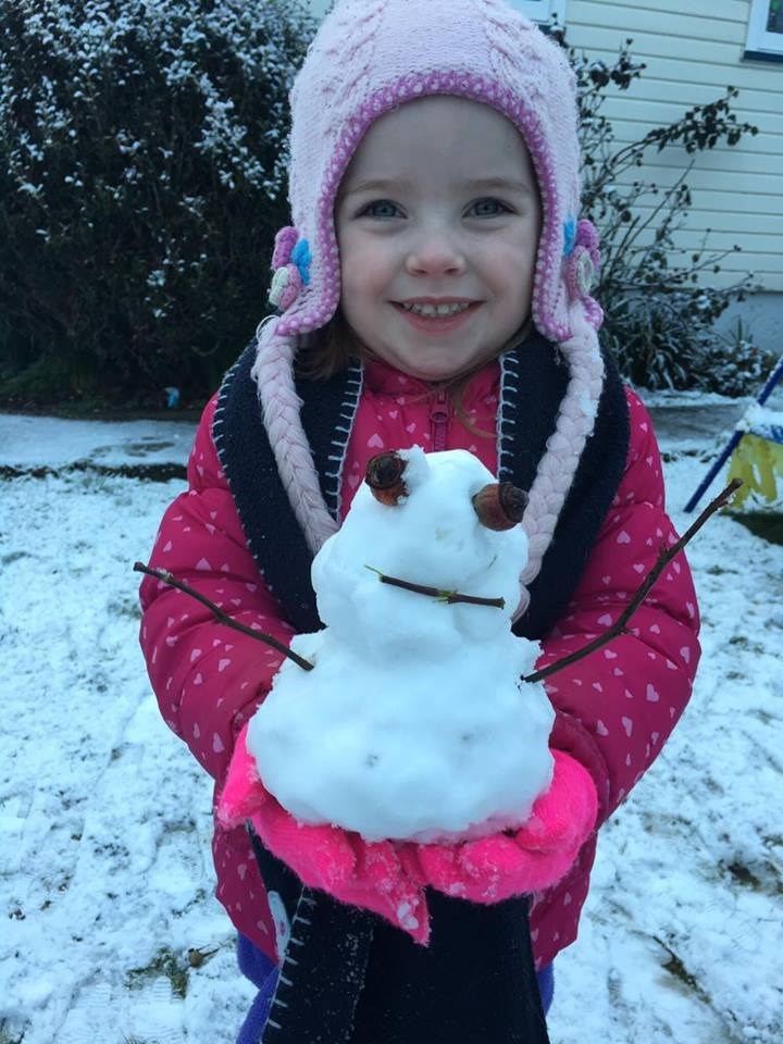 Three-year-old Skylah enjoying the snow (Kellie Ratcliff)