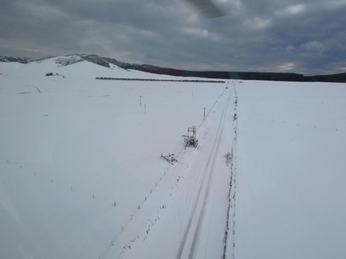 Snow on the Taupo plains (via Facebook - Unison)