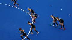 The Black Sticks line up for a penalty against the Netherlands (Getty Images)