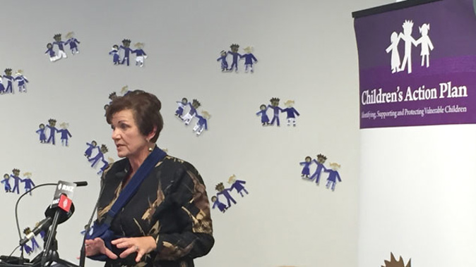 Anne Tolley announcing the new Ministry of Vulnerable children (Gia Garrick).