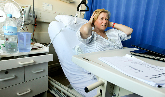 Havelock North's Kerry Mackintosh has been admitted to hospital for Guillain-Barre syndrome, a rare secondary illness related to campylobacter (Warren Buckland)