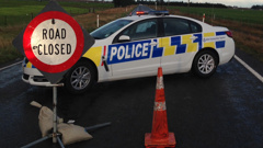 Diversions were in place at Blue Spur Rd and Arahura Valley Rd for traffic travelling north or south on SH6 (Jessica McCarthy)