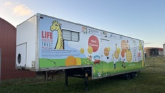 The West Coast Life Education caravan, home of Harold the Giraffe, has been put up for sale after developing rust. Photo / Supplied