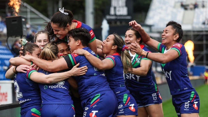 The Warriors Women have recorded their first ever home victory in NRLW history after keeping the Paramatta Eels scoreless at Go Media Stadium. Photo / Photosport