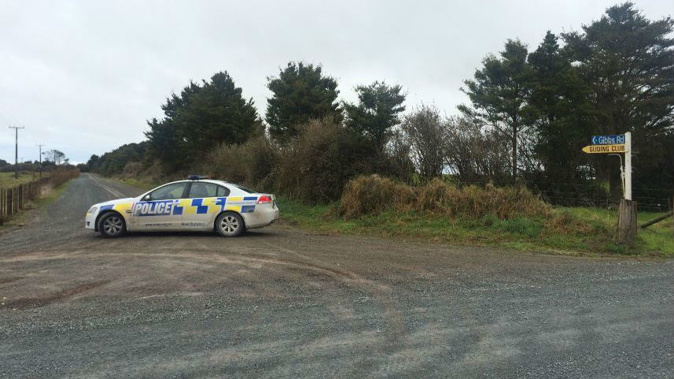 Police have cordoned off Gibbs Rd (Photo / Northern Advocate)