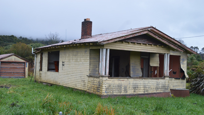 This house in Ranfurly Street, Greymouth has had all of its windows stolen (Greymouth Star).