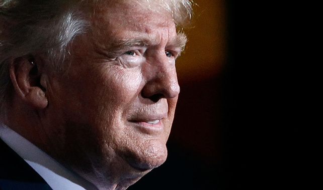 Donald Trump appears on stage (Getty Images)