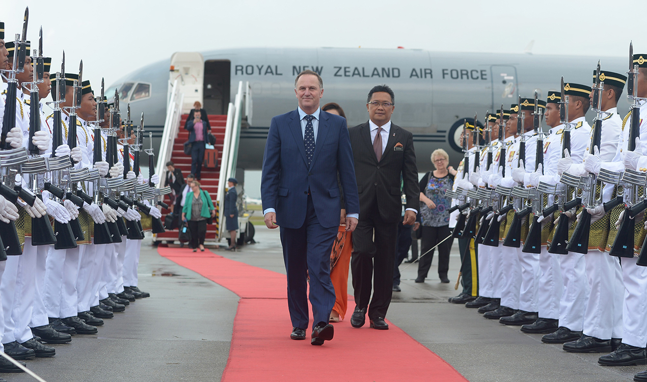 John Key arrives at the East Asia Summit in 2015 (Getty Images).