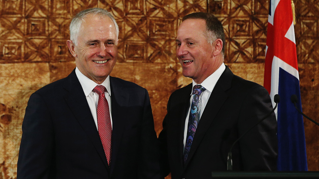 Australian Prime Minister Malcolm Turnbull and John Key (Getty Images)