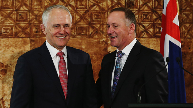 Australian Prime Minister Malcolm Turnbull and John Key (Getty Images)