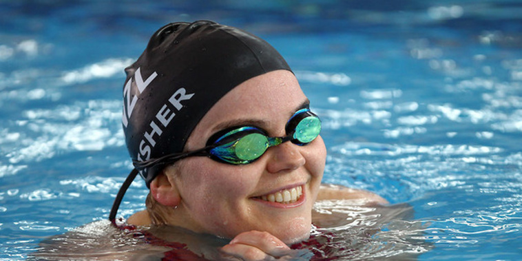 Mary Fisher has broken the world record in the women's 100m backstroke, winning gold. (NZ Herald/Photosport)