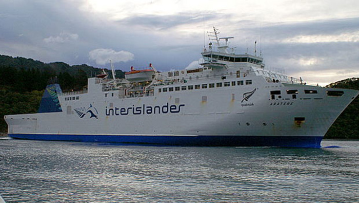 The KiwiRail owned vessel has had its sailings cancelled this week, as engineers look to fix problems hydraulic issues which are affecting steering (Wikimedia)