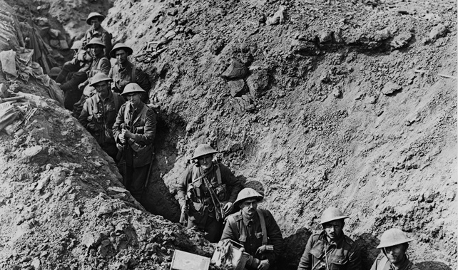 Soldiers of the 2nd Auckland Battalion at the Somme, September 15, 1916 (Getty images)