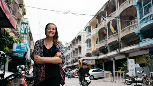 Human trafficking expert Carter Quinley in Thailand (Nikki Denholm / Exposure.org).