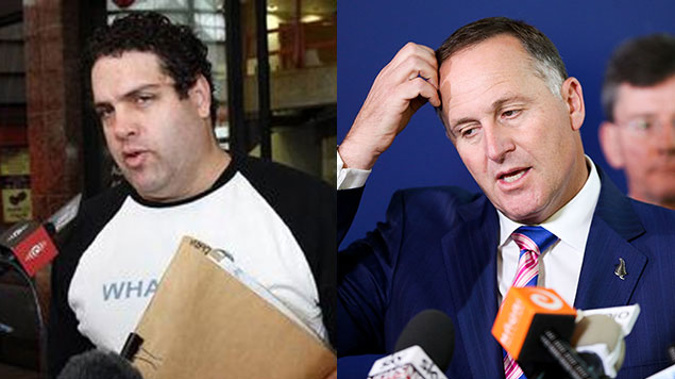 Right wing blogger Cameron Slater and PM John Key (Getty Images)